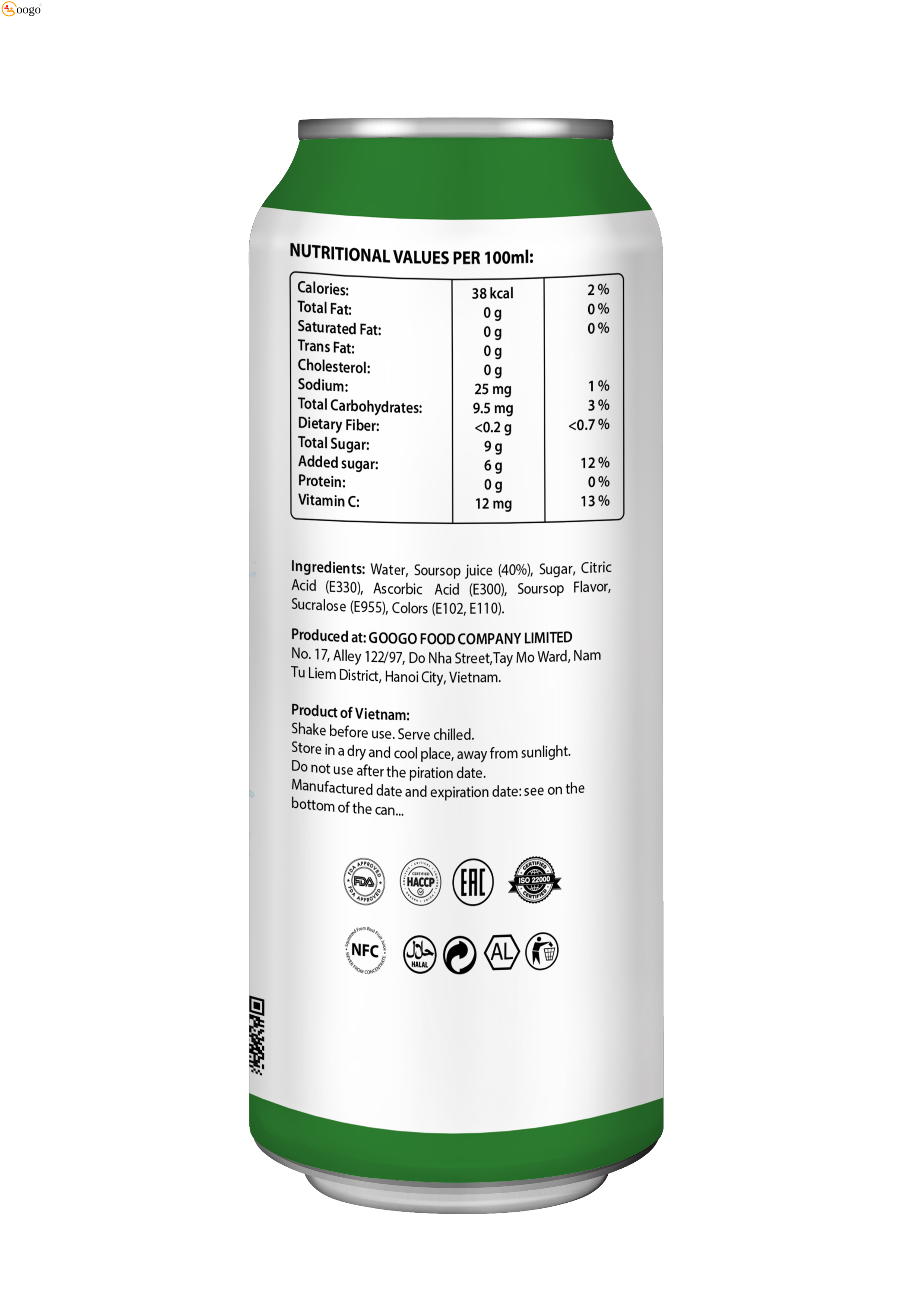 SOURSOP JUICE 330ml, 24 can per carton